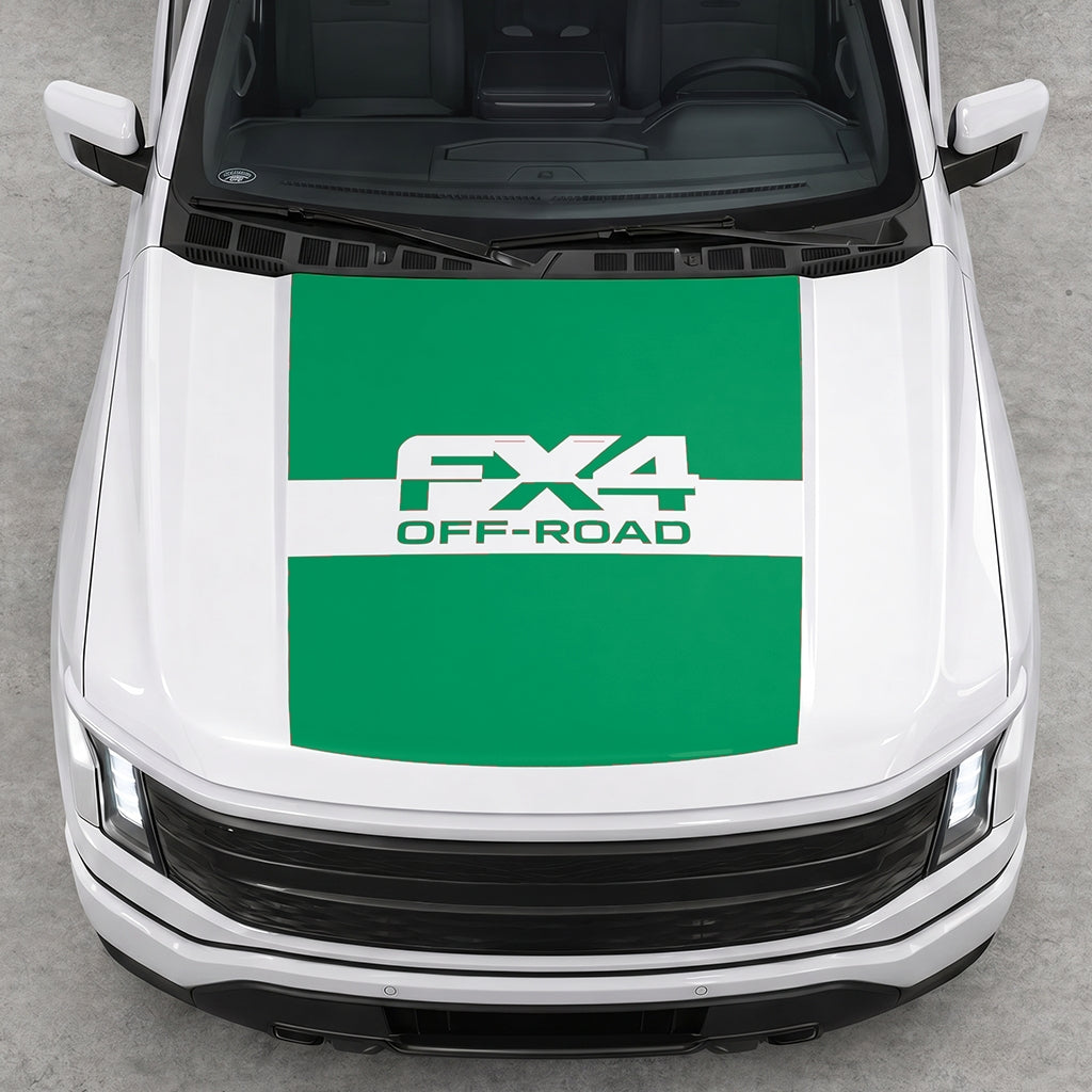 Hood Panel Decal/Sticker - Solid FX4 Graphic Decal Graphic Kit - For Ford F-150 2015-2020 - Premium Vinyl