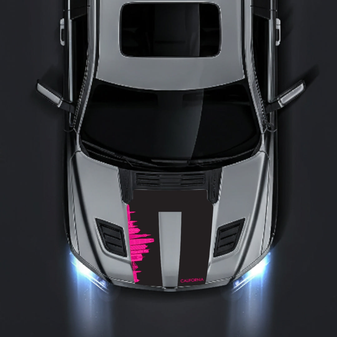 Hood Panel Decal/Sticker - California Skyline Graphic Kit - For Dodge RAM 1500 2019-2025 - Premium Vinyl