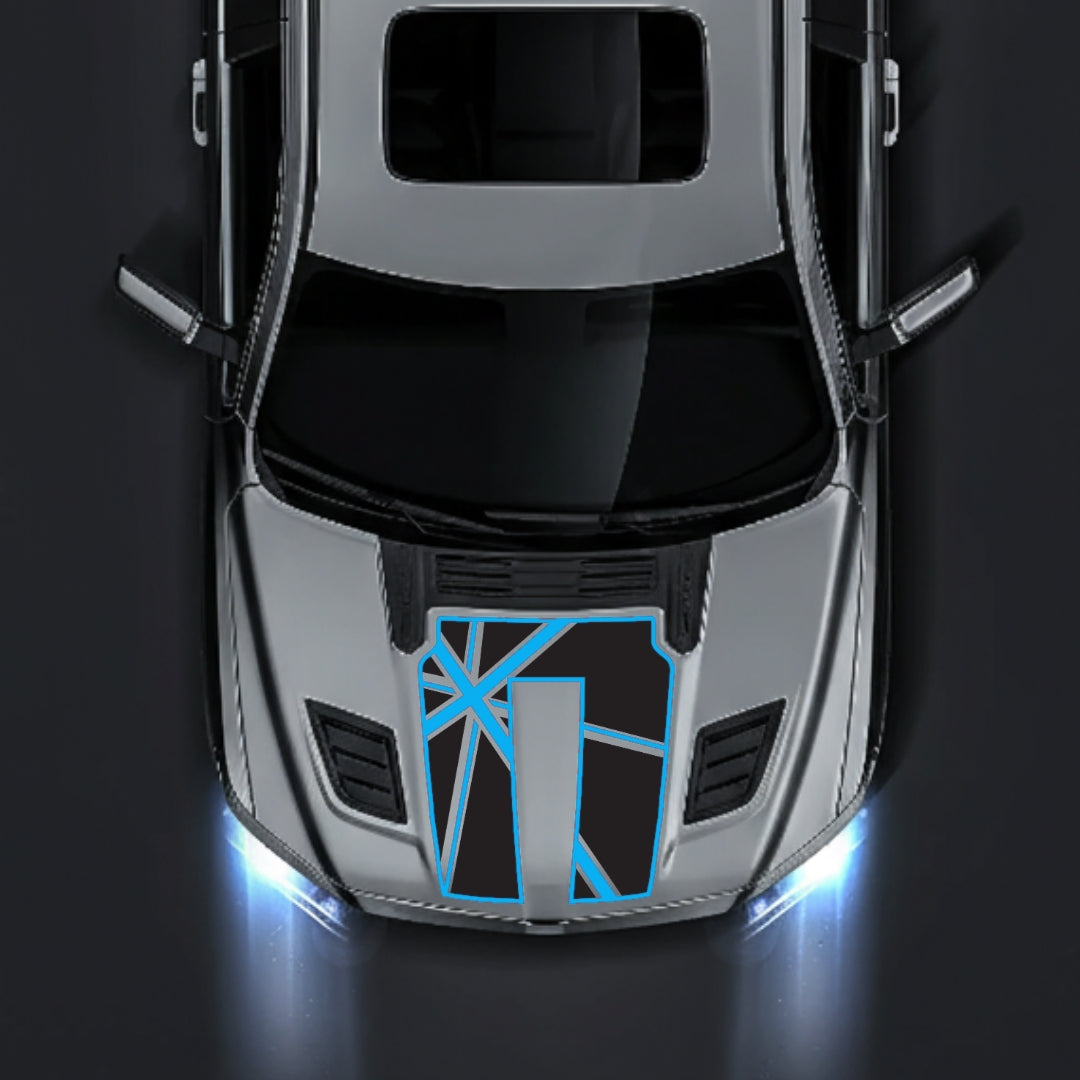 Hood Panel Decal/Sticker - England - Cut - Border Graphic Kit - For Dodge RAM 1500 2019-2025 - Premium Vinyl