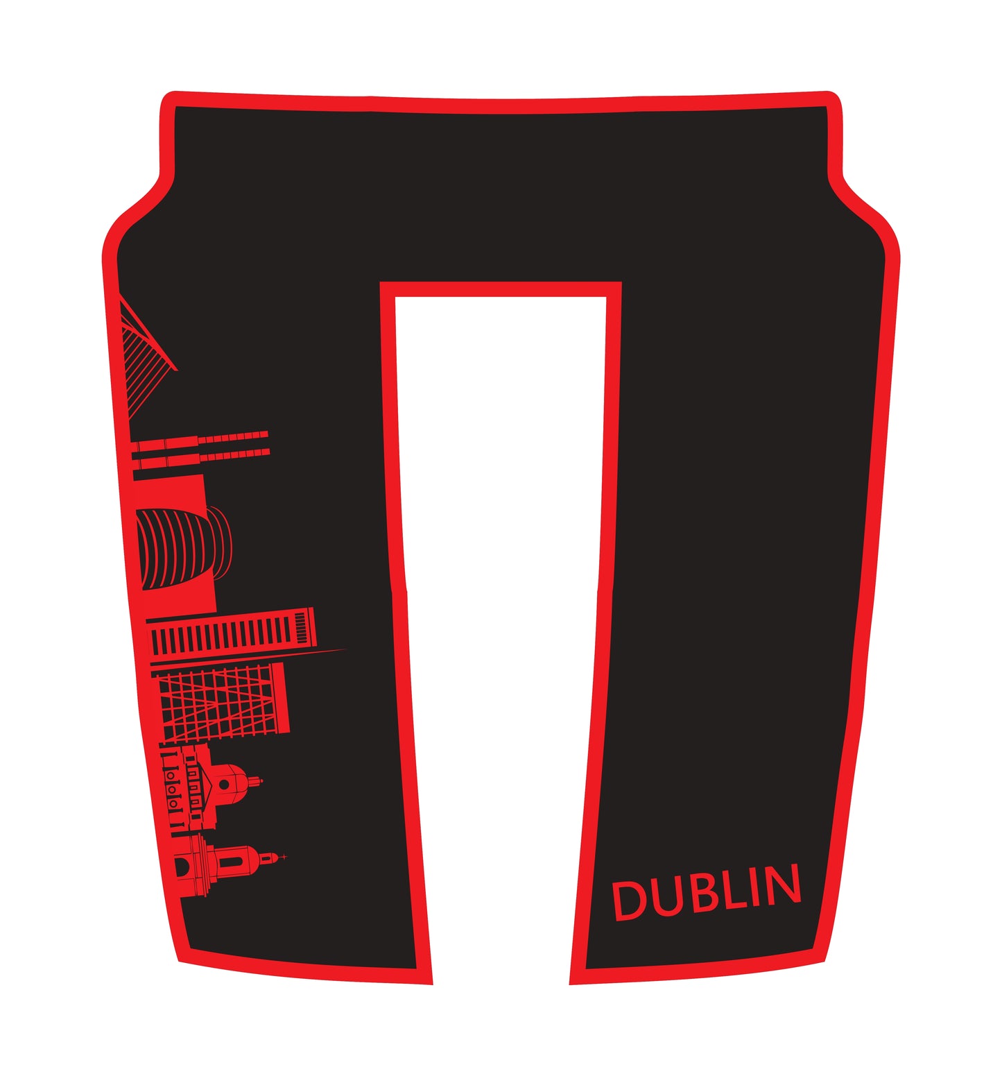 Hood Panel Decal/Sticker - Dublin Skyline - Border Graphic Kit - For Dodge RAM 1500 2019-2025 - Premium Vinyl