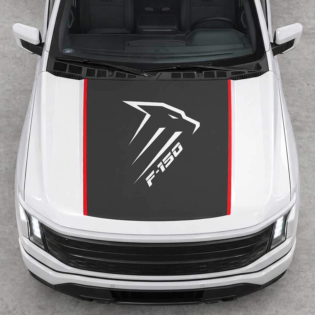 Hood Panel Decal/Sticker - Eagle Head Graphic Decal Graphic Kit - For Ford F-150 2015-2020 - Premium Vinyl