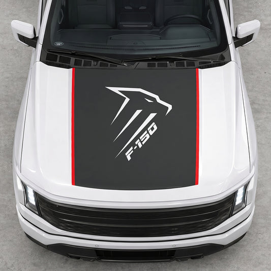Hood Panel Decal/Sticker - Eagle Head Graphic Decal Graphic Kit - For Ford F-150 2015-2020 - Premium Vinyl
