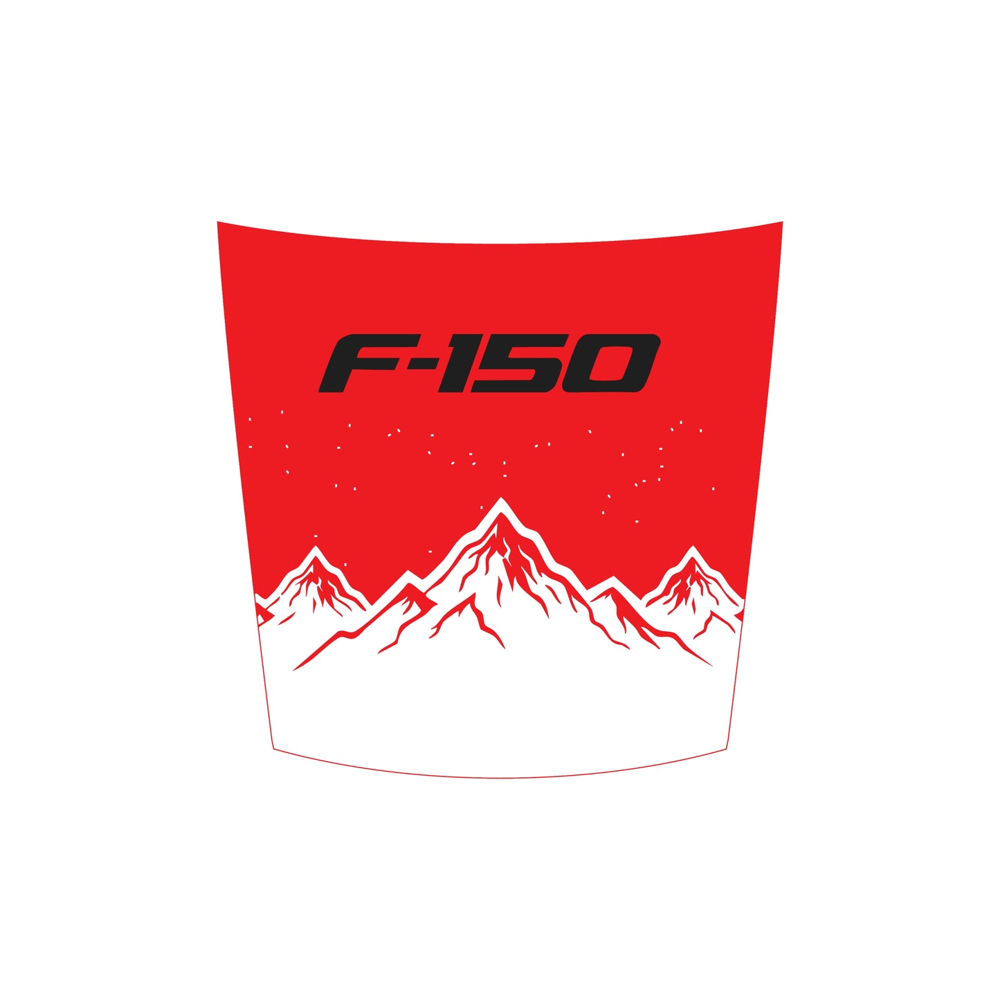 Hood Panel Decal/Sticker - Deep Mountain Graphic Decal Graphic Kit - For Ford F-150 2015-2020 - Premium Vinyl