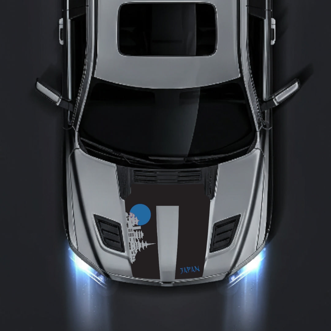 Hood Panel Decal/Sticker - Japan Skyline - Cut Graphic Kit - For Dodge RAM 1500 2019-2025 - Premium Vinyl