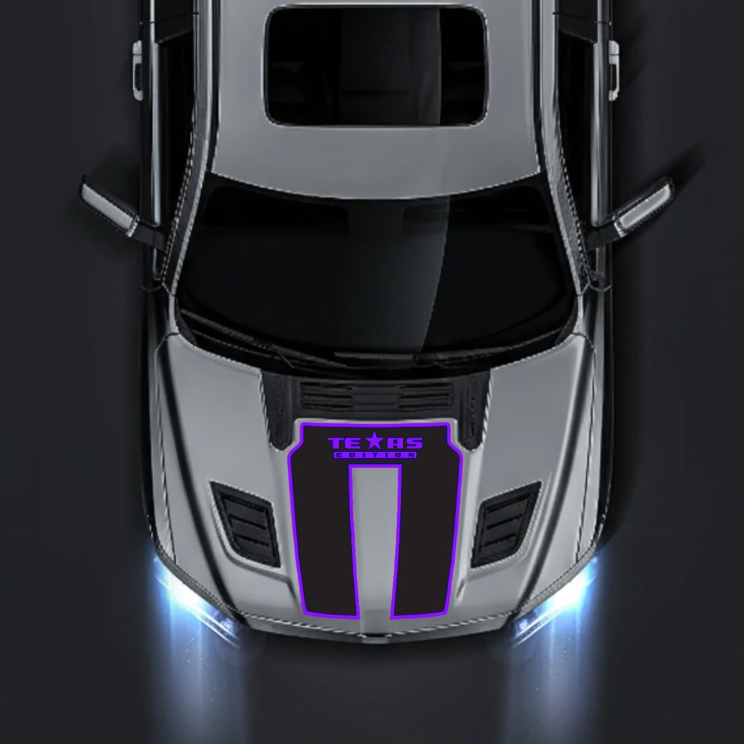 Performance Hood Panel Decal/Sticker - Texas Edition - Border Graphic Kit - For Dodge RAM 1500 2019-2025 - Premium Vinyl