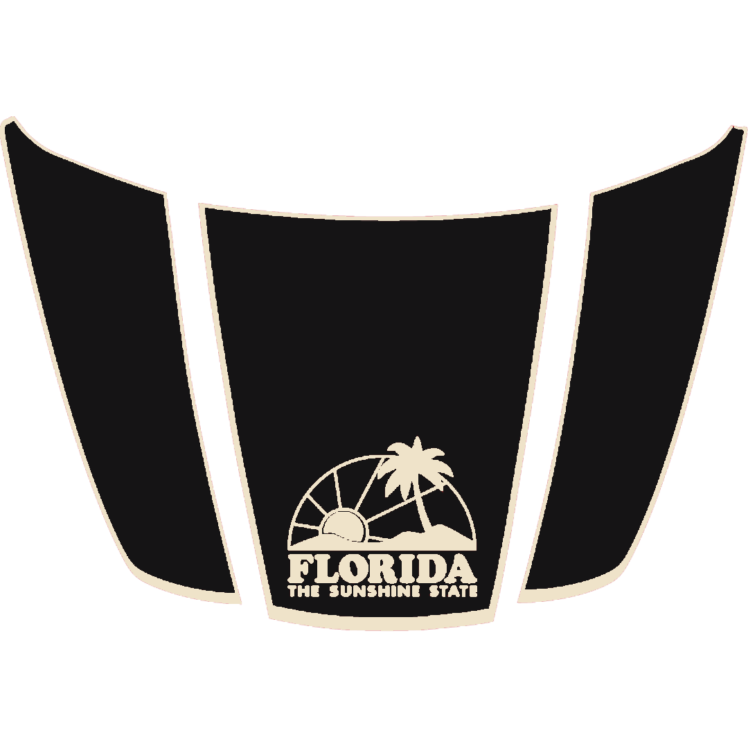 Hood Panel Decal/Sticker - Flordia - Border Graphic Kit - For Ford F-150 2020-2026 - Premium Vinyl
