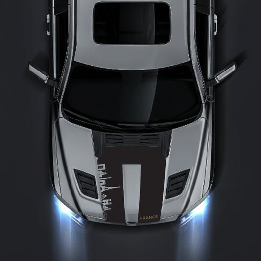 Performance Hood Panel Decal/Sticker - France Skyline - Cut Graphic Kit - For Dodge RAM 1500 2019-2025 - Premium Vinyl