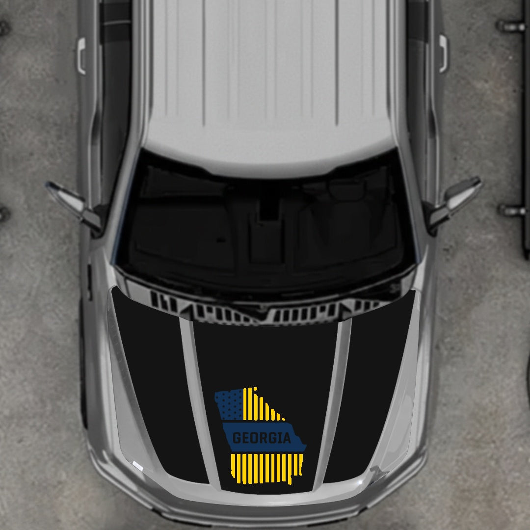 Hood Panel Decal/Sticker - Georgia Graphic Kit - For Ford F-150 2020-2026 - Premium Vinyl