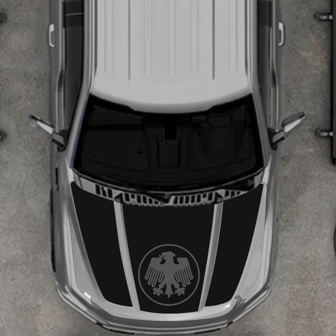 Hood Panel Decal/Sticker - Germany Logo Graphic Kit - For Ford F-150 2020-2026 - Premium Vinyl