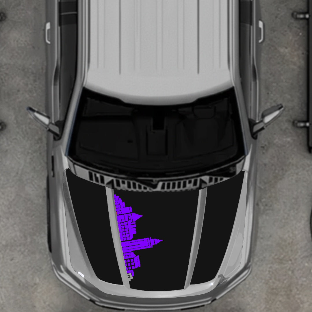 Hood Panel Decal/Sticker - Halifax Skyline Graphic Kit - For Ford F-150 2020-2026 - Premium Vinyl