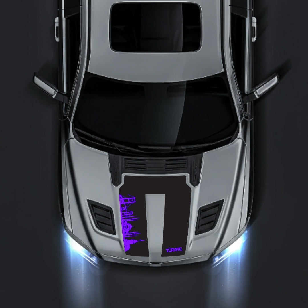 Performance Hood Panel Decal/Sticker - Turkey Skyline Graphic Kit - For Dodge RAM 1500 2019-2025 - Premium Vinyl