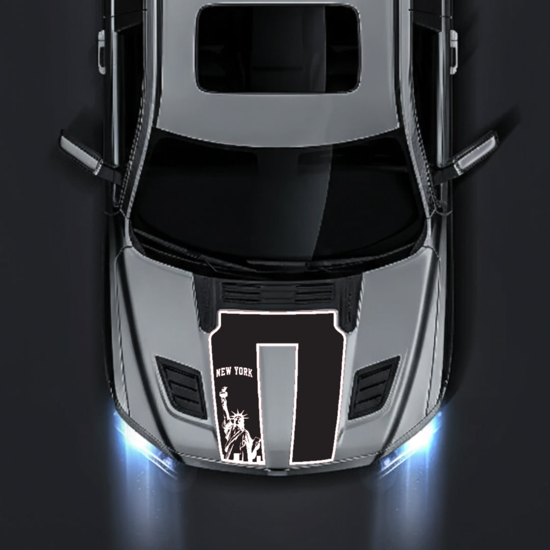 Hood Panel Decal/Sticker - New York - Border Graphic Kit - For Dodge RAM 1500 2019-2025 - Premium Vinyl