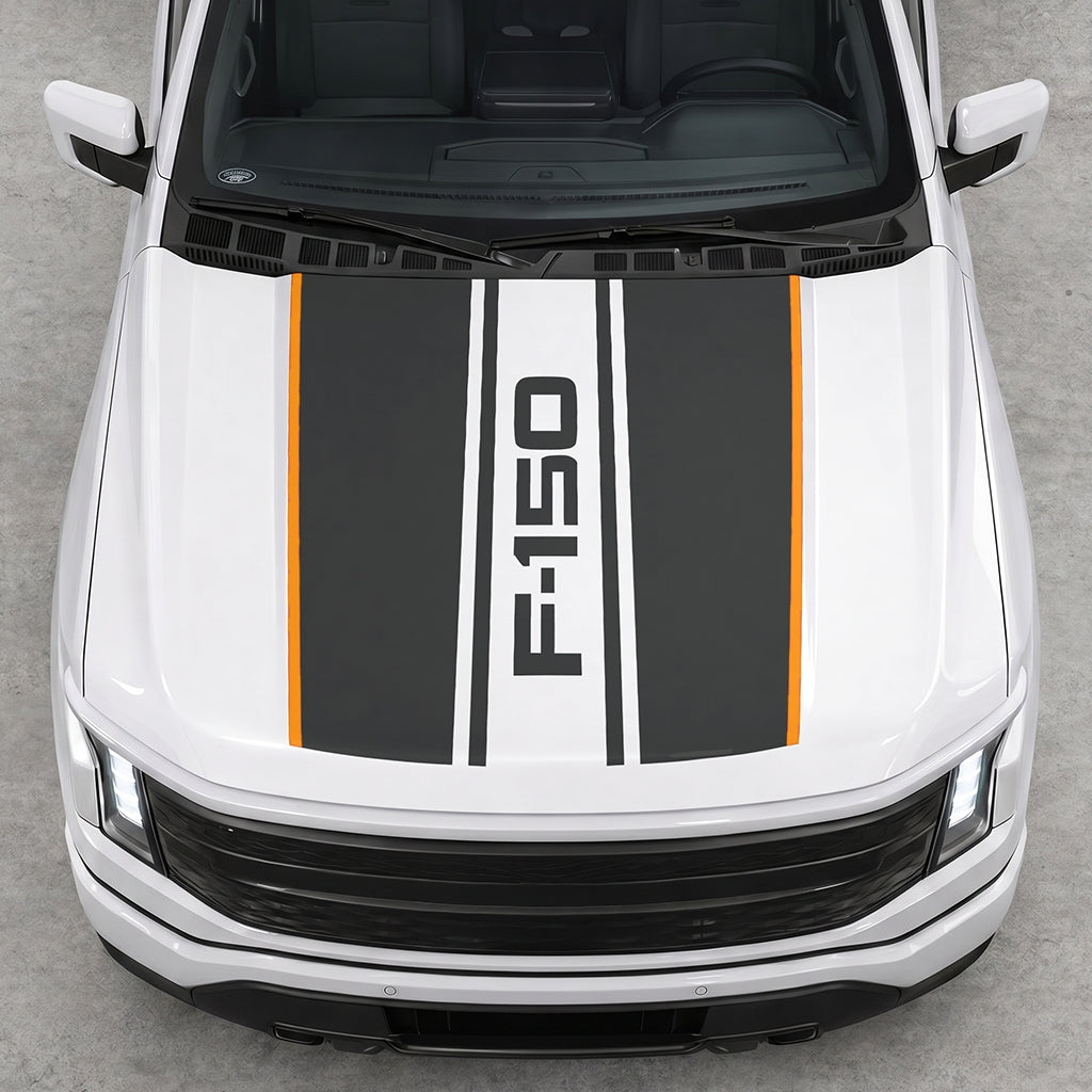 Hood Panel Decal/Sticker - Road F150 Graphic Decal Graphic Kit - For Ford F-150 2015-2020 - Premium Vinyl