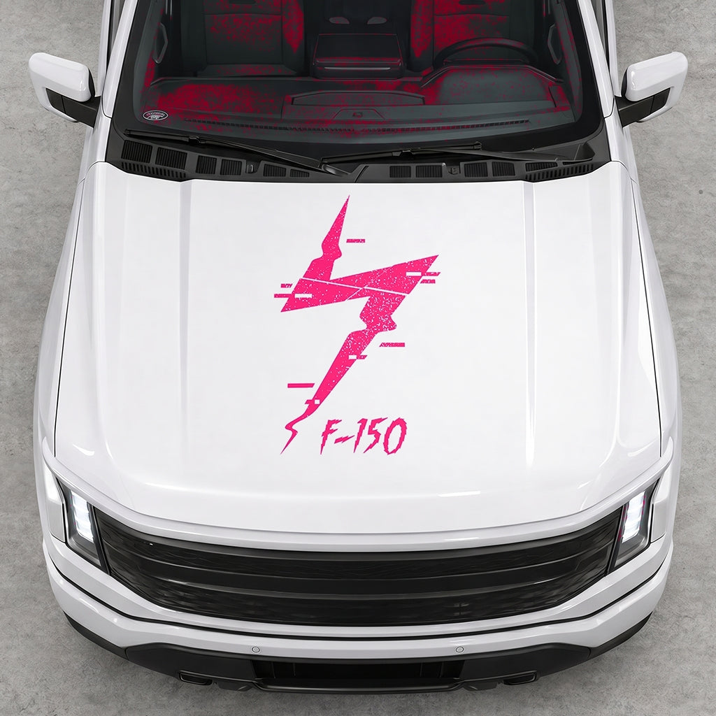 Hood Panel Decal/Sticker - Cut Electric F150 Graphic Decal Graphic Kit - For FORD F-150 2015-2020 - Premium Vinyl