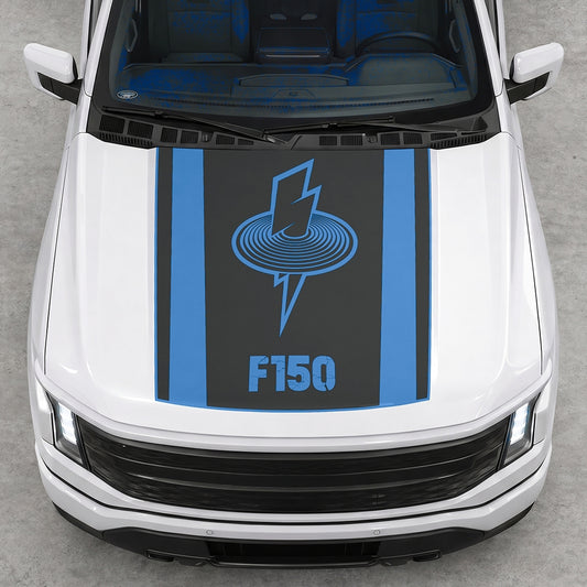 Hood Panel Decal/Sticker - Magnetic Field Graphic Decal Graphic Kit - For FORD F-150 2015-2020 - Premium Vinyl