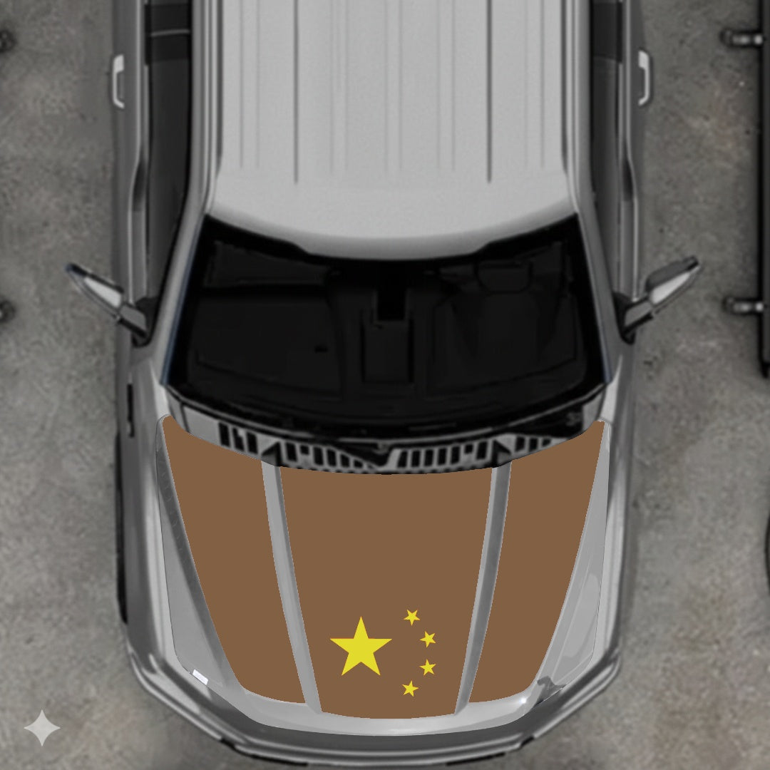 Hood Panel Decal/Sticker - China Flag Graphic Kit - For Ford F-150 2020-2026 - Premium Vinyl