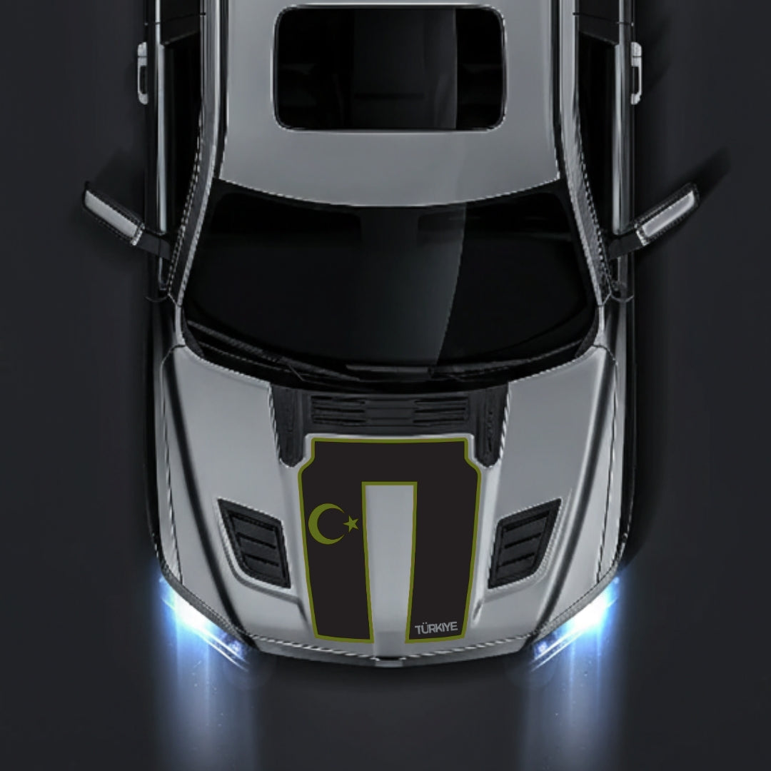 Performance Hood Panel Decal/Sticker - Turkey - Cut - Border Graphic Kit - For Dodge RAM 1500 2019-2025 - Premium Vinyl