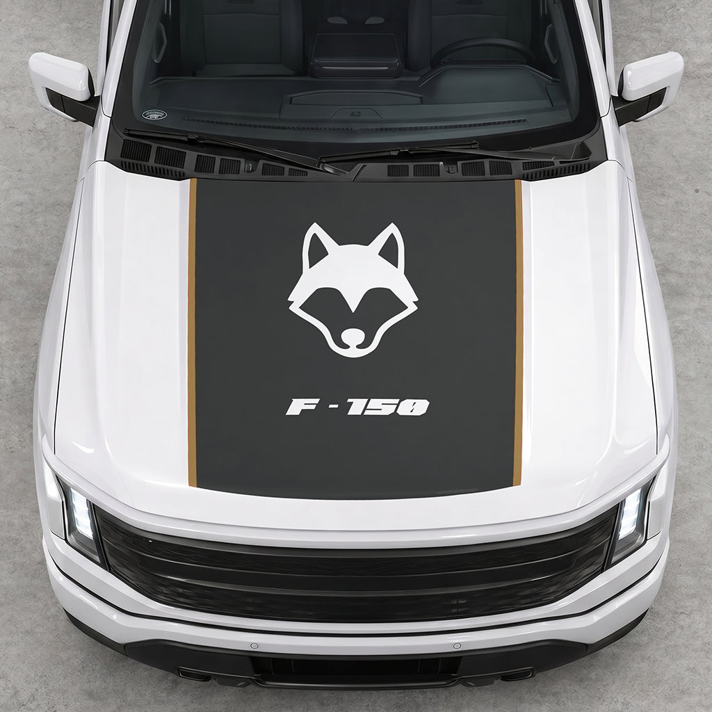 Hood Panel Decal/Sticker - Coyote Graphic Decal Graphic Kit - For Ford F-150 2015-2020 - Premium Vinyl