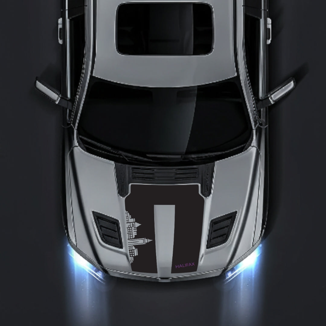 Hood Panel Decal/Sticker - Halifax Skyline - Cut Graphic Kit - For Dodge RAM 1500 2019-2025 - Premium Vinyl