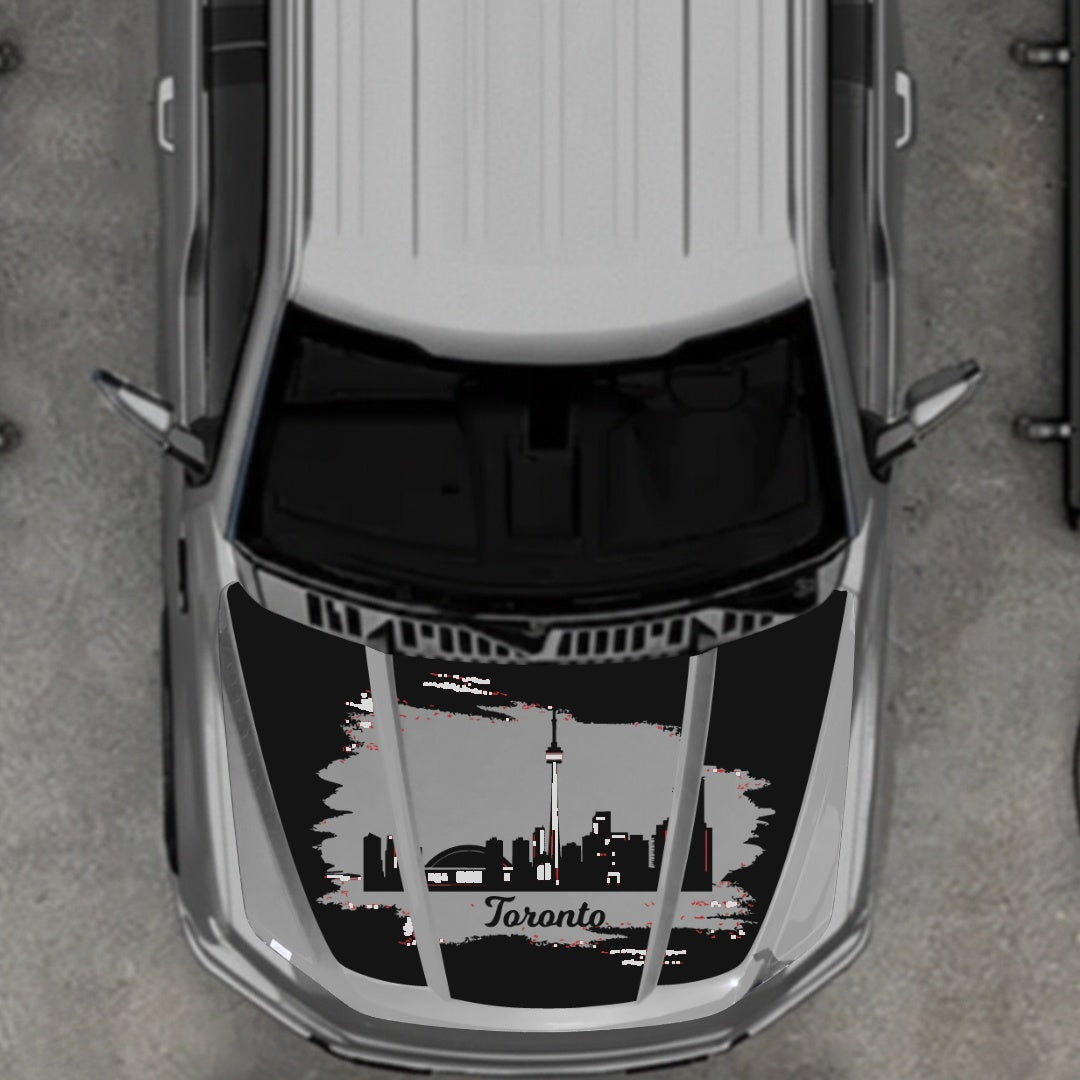 Hood Panel Decal/Sticker - Toronto - Cut Graphic Kit - For Ford F-150 2020-2026 - Premium Vinyl