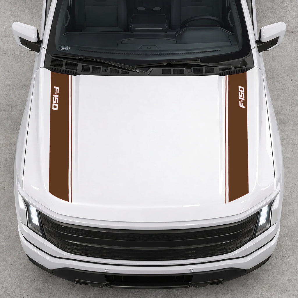 Hood Panel Decal/Sticker - Double Side Solid F150 Graphic Decal Graphic Kit - For Ford F-150 2015-2020 - Premium Vinyl