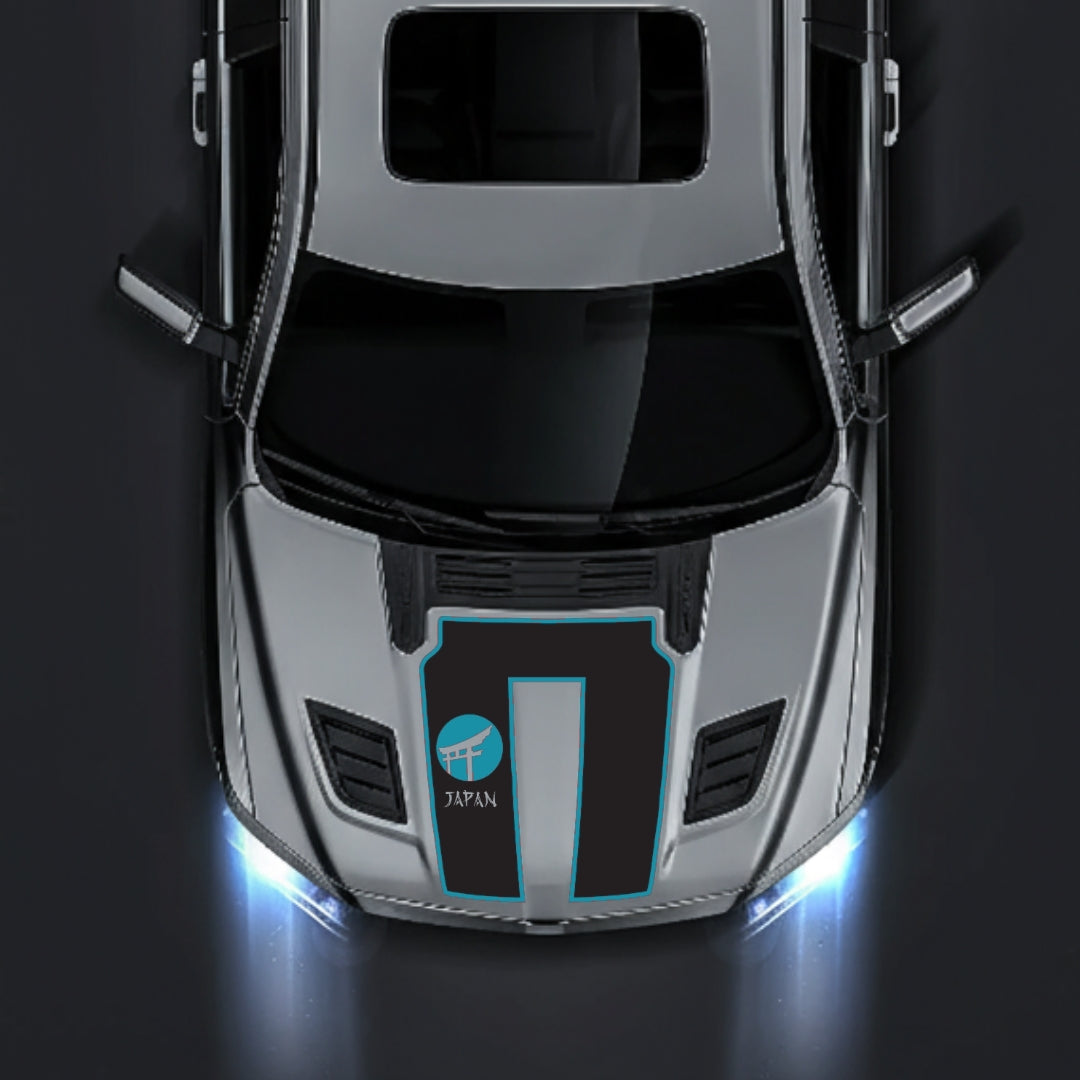 Hood Panel Decal/Sticker - Japan - Cut - Border Graphic Kit - For Dodge RAM 1500 2019-2025 - Premium Vinyl