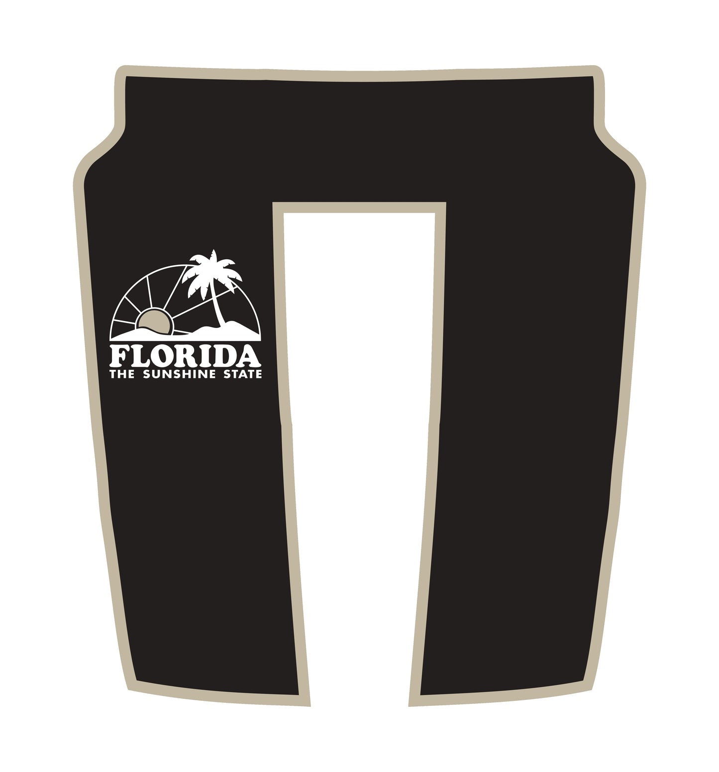 Performance Hood Panel Decal/Sticker - Florida - Cut - Border Graphic Kit - For Dodge RAM 1500 2019-2025 - Premium Vinyl