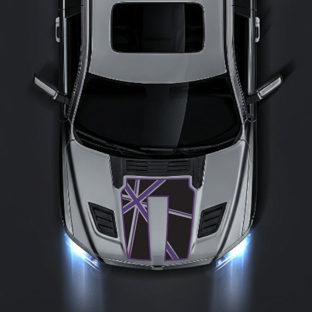 Hood Panel Decal/Sticker - England - Cut - Border Graphic Kit - For Dodge RAM 1500 2019-2025 - Premium Vinyl