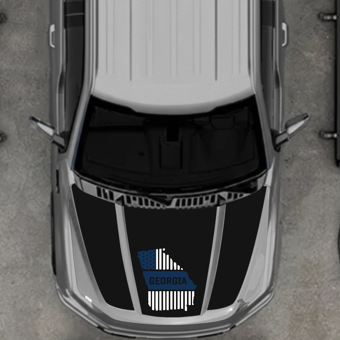 Hood Panel Decal/Sticker - Georgia Graphic Kit - For Ford F-150 2020-2026 - Premium Vinyl