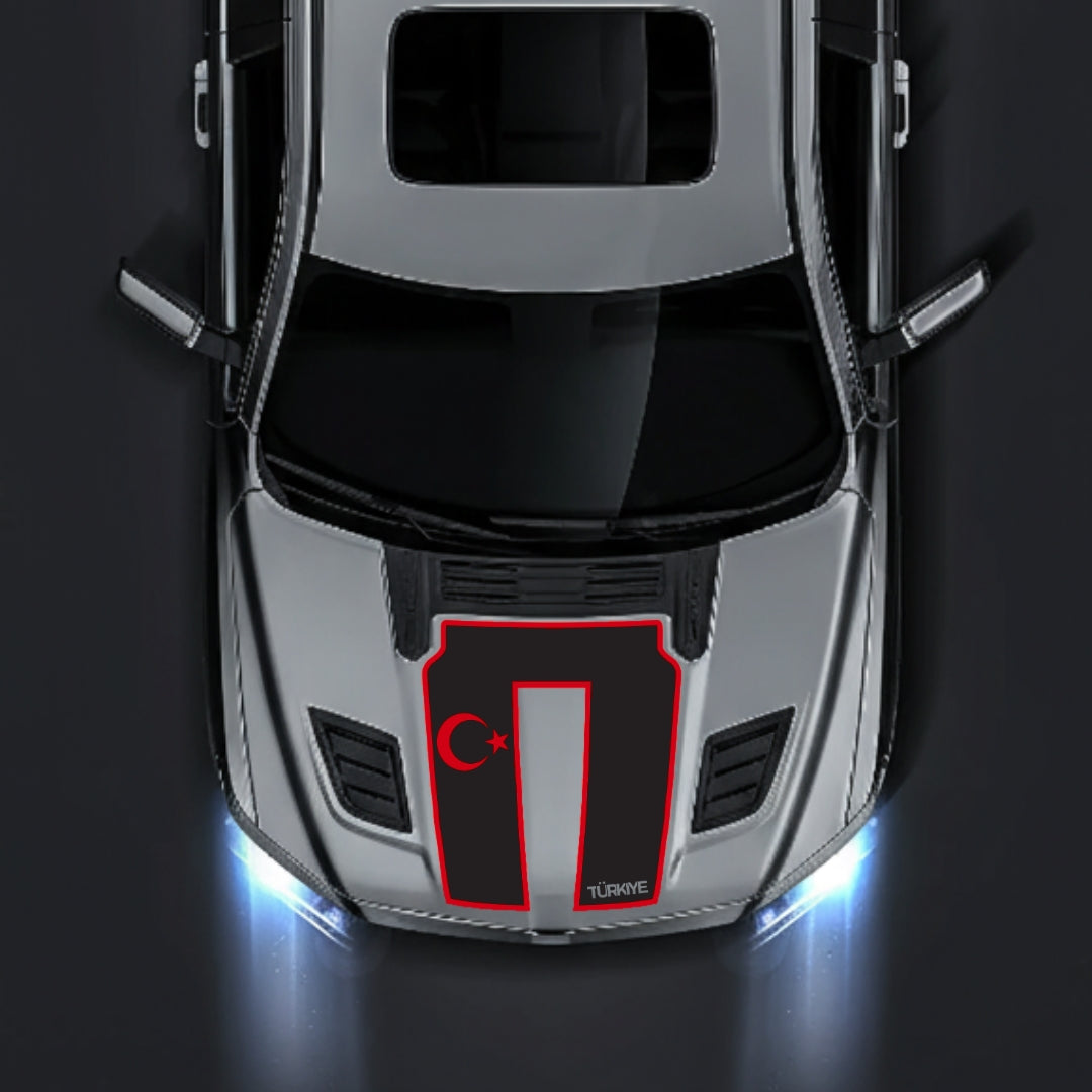 Performance Hood Panel Decal/Sticker - Turkey - Cut - Border Graphic Kit - For Dodge RAM 1500 2019-2025 - Premium Vinyl