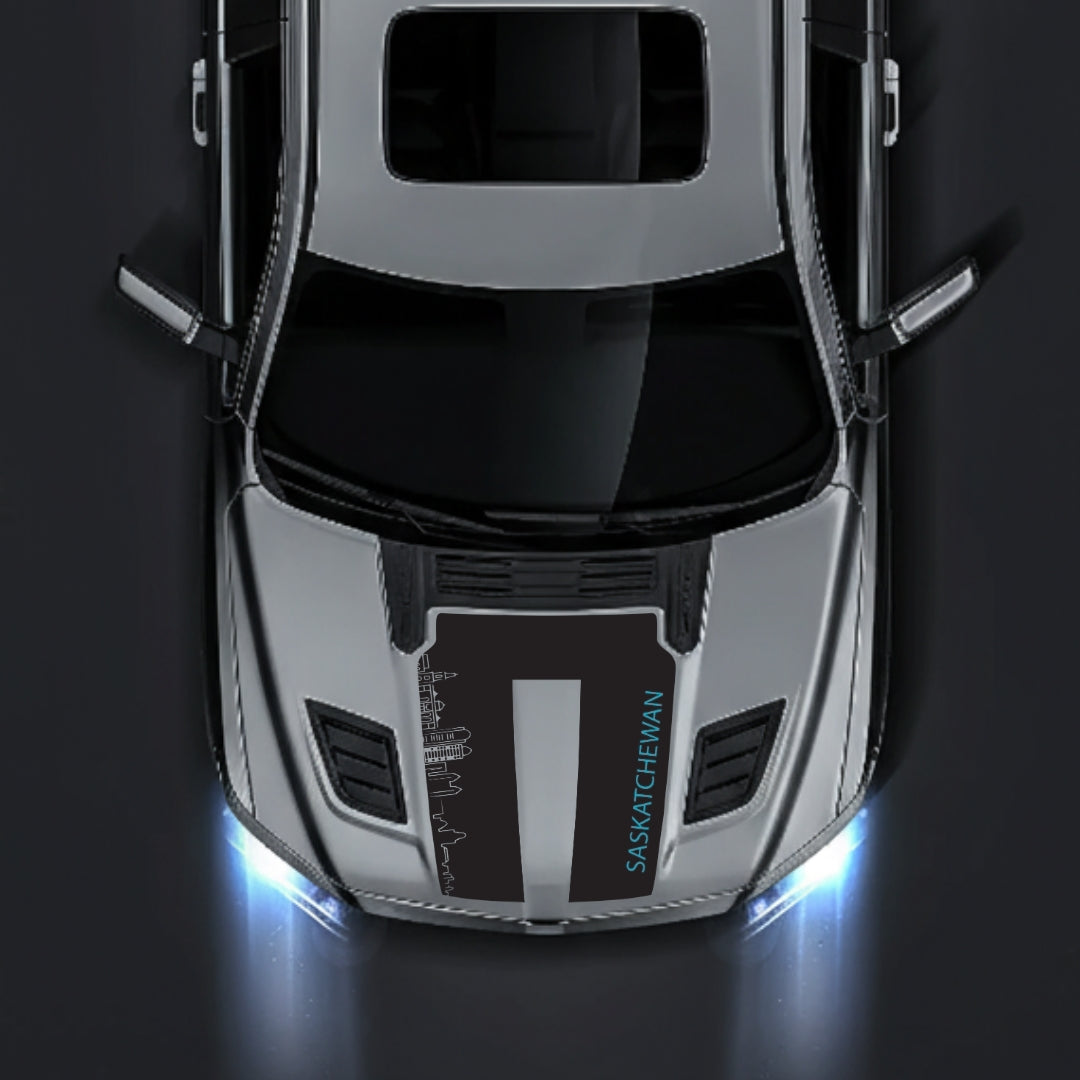 Hood Panel Decal/Sticker - Saskatchewan Skyline - Cut Graphic Kit - For Dodge RAM 1500 2019-2025 - Premium Vinyl