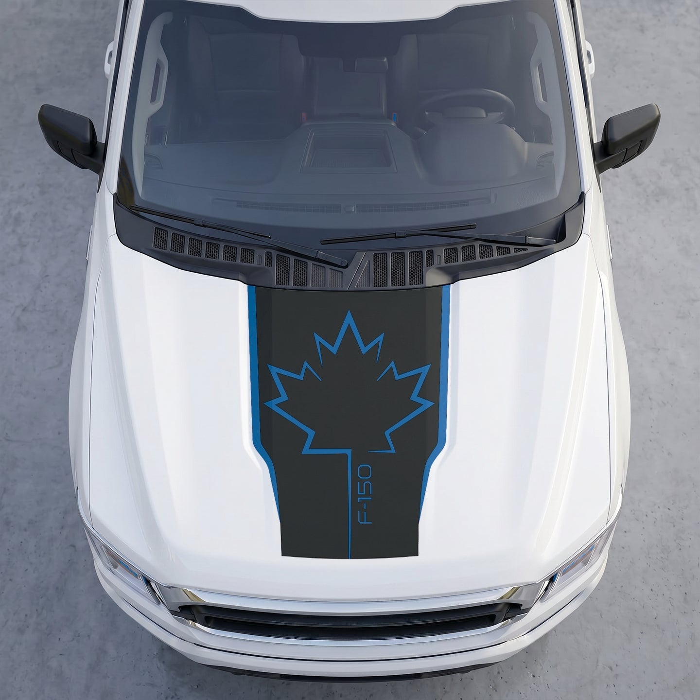 Hood Panel Decal/Sticker - Canadian Maple Leaf Hood Decal – Bold  Line Patriot Graphic Vinyl Sticker Graphic Kit - For Ford F-150 F150 2015-2020 - Premium Vinyl