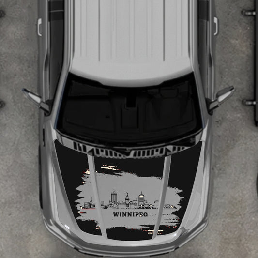 Hood Panel Decal/Sticker - Winnipeg - Cut Graphic Kit - For Ford F-150 2020-2026 - Premium Vinyl