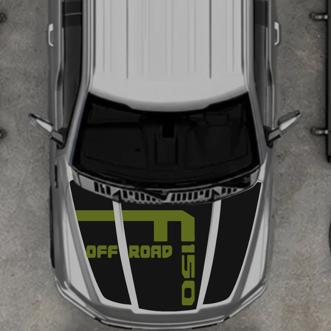 Hood Panel Decal/Sticker - Style 7 Graphic Kit - For Ford F-150 2020-2026 - Premium Vinyl