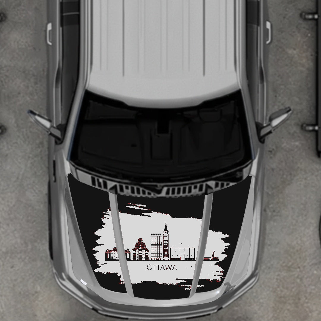Hood Panel Decal/Sticker - Ottawa Graphic Kit - For Ford F-150 2020-2026 - Premium Vinyl