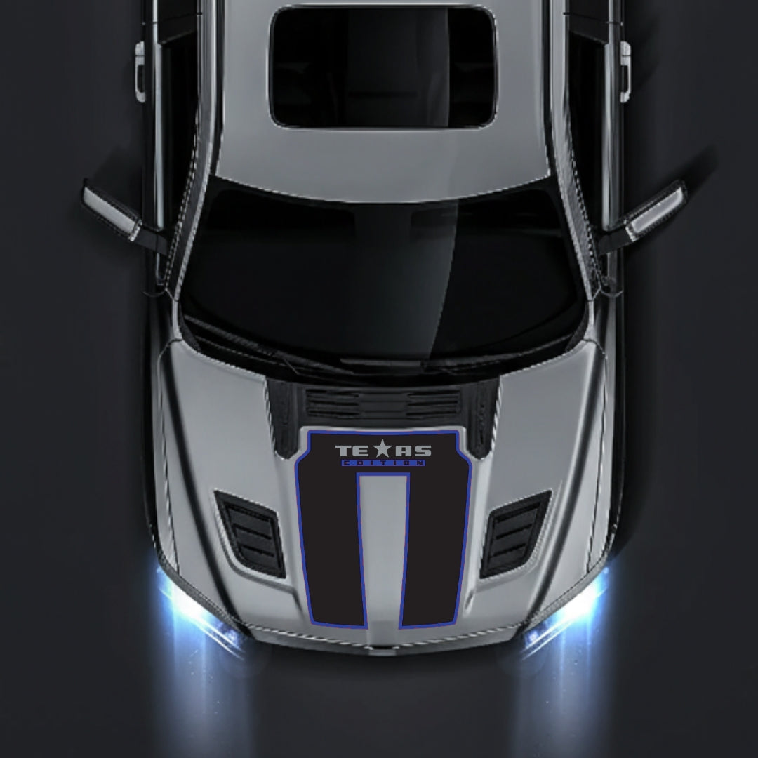 Hood Panel Decal/Sticker - Texas Edition - Cut - Border Graphic Kit - For Dodge RAM 1500 2019-2025 - Premium Vinyl