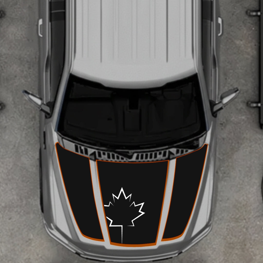 Hood Panel Decal/Sticker - Canada Style 11 Graphic Kit - For Ford F-150 2020-2026 - Premium Vinyl