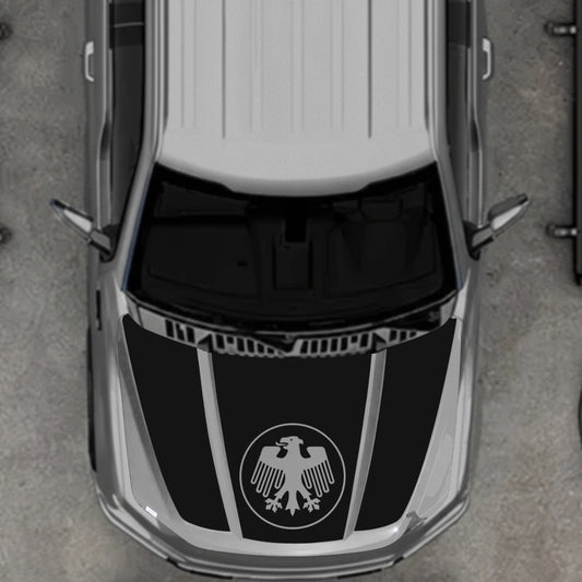 Hood Panel Decal/Sticker - Germany Logo - Cut Graphic Kit - For Ford F-150 2020-2026 - Premium Vinyl