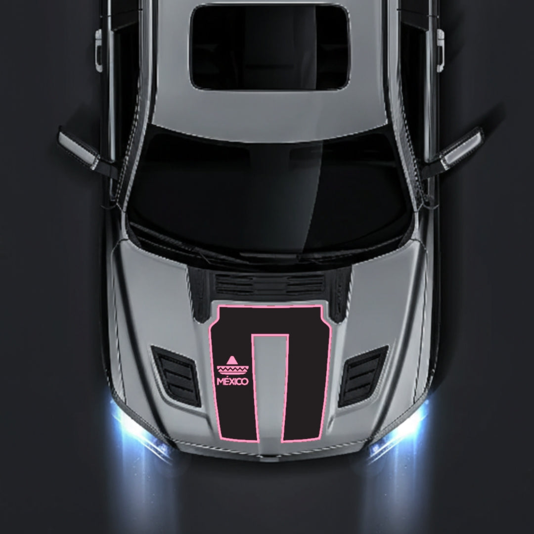 Hood Panel Decal/Sticker - Mexico Heritage - Border Graphic Kit - For Dodge RAM 1500 2019-2025 - Premium Vinyl