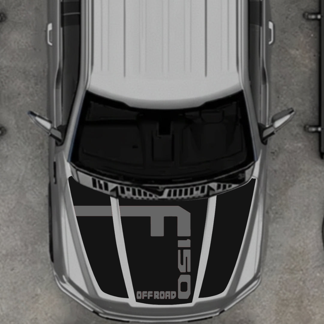 Hood Panel Decal/Sticker - Style 8 Graphic Kit - For Ford F-150 2020-2026 - Premium Vinyl