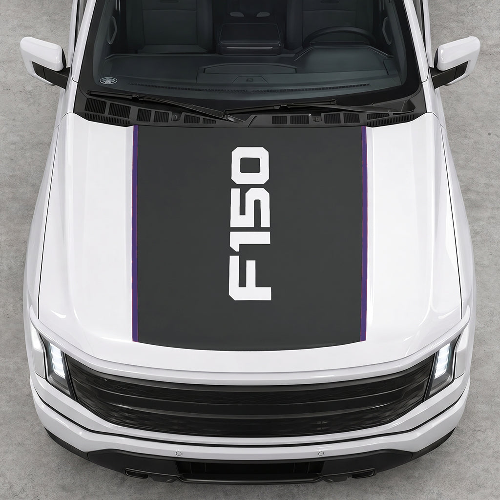 Hood Panel Decal/Sticker - Solid F150 Graphic Decal Graphic Kit - For Ford F-150 2015-2020 - Premium Vinyl