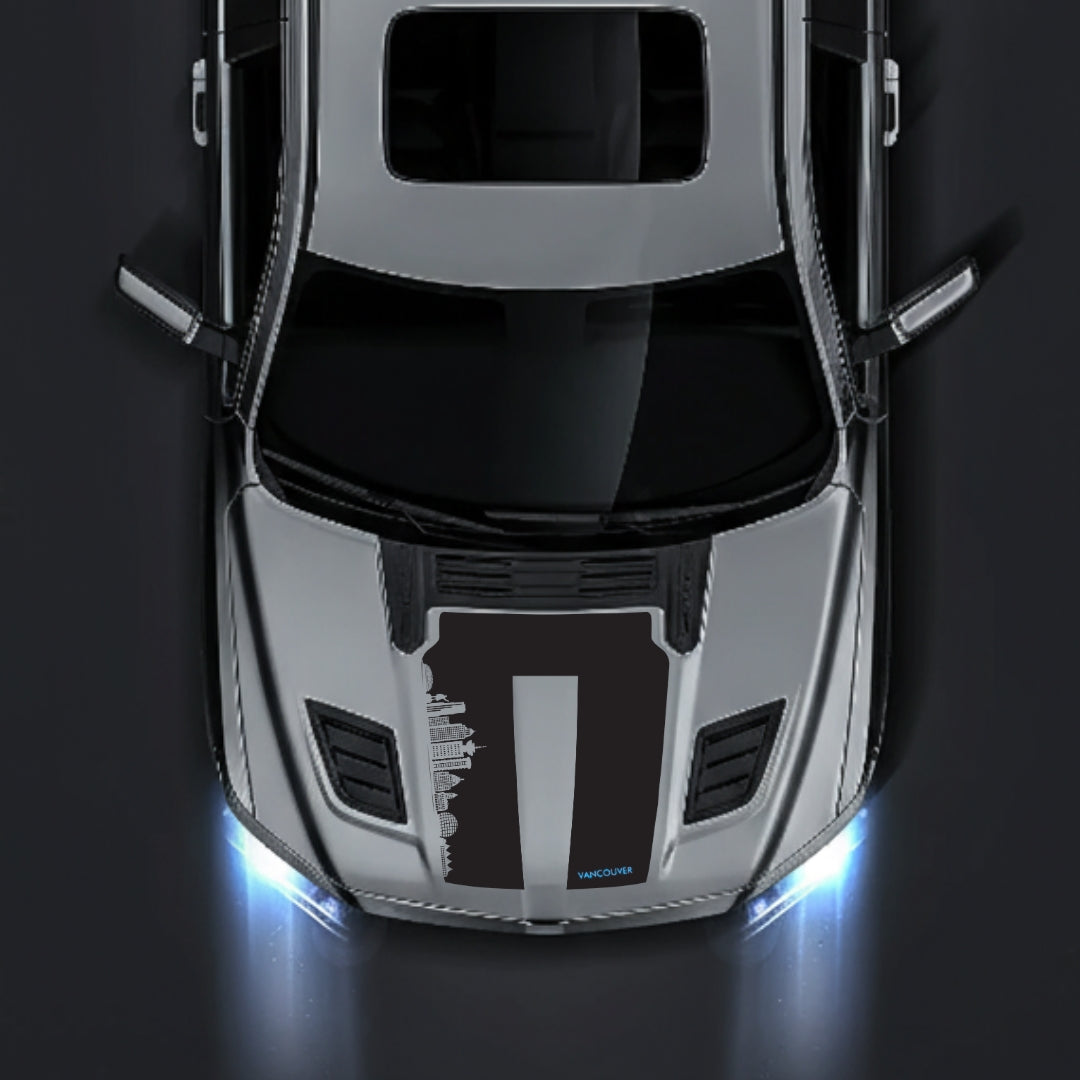 Hood Panel Decal/Sticker - Vancouver Skyline - Cut Graphic Kit - For Dodge RAM 1500 2019-2025 - Premium Vinyl