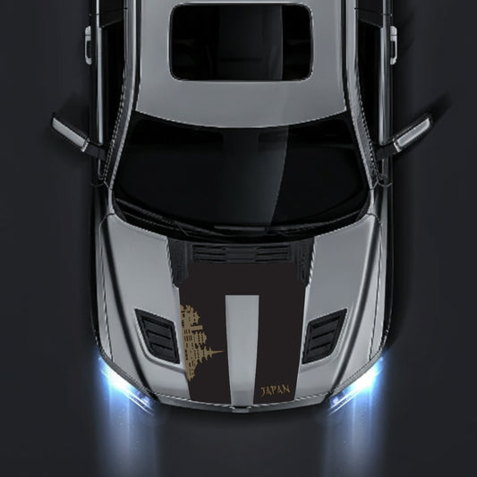 Performance Hood Panel Decal/Sticker - Japan Skyline Graphic Kit - For Dodge RAM 1500 2019-2025 - Premium Vinyl