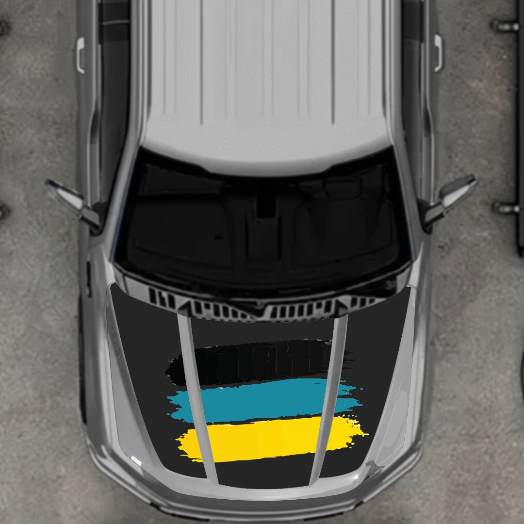 Hood Panel Decal/Sticker - Germany Flag Graphic Kit - For Ford F-150 2020-2026 - Premium Vinyl