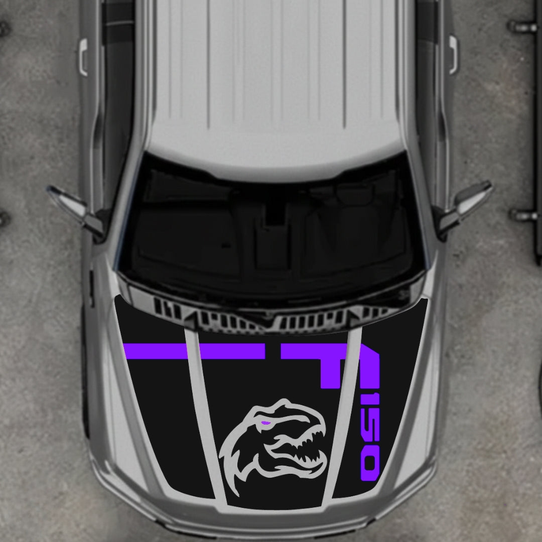 Hood Panel Decal/Sticker - Rex Style 3 Graphic Kit - For Ford F-150 2020-2026 - Premium Vinyl