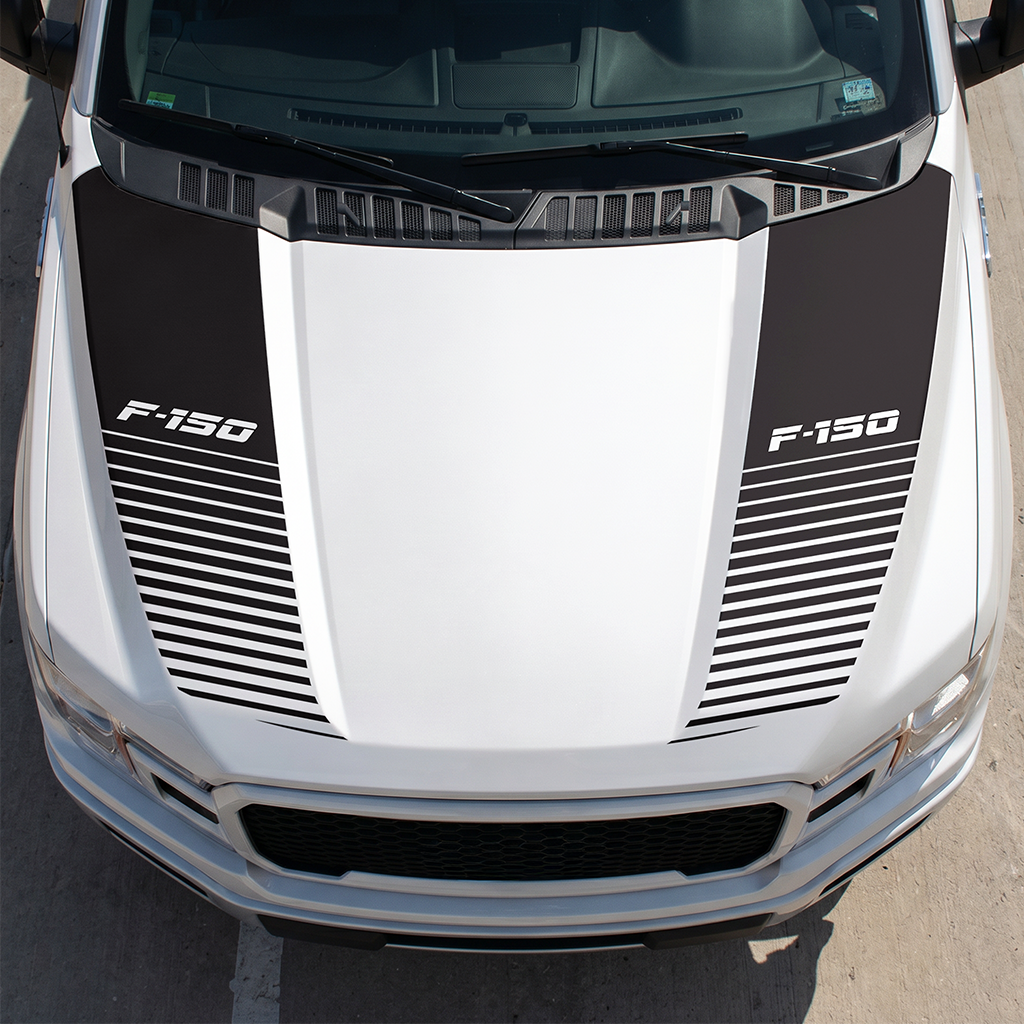 Hood Panel Decal/Sticker - Different Styles Graphic Decals Kit- For Ford F-150 2015-2020 - Premium Vinyl