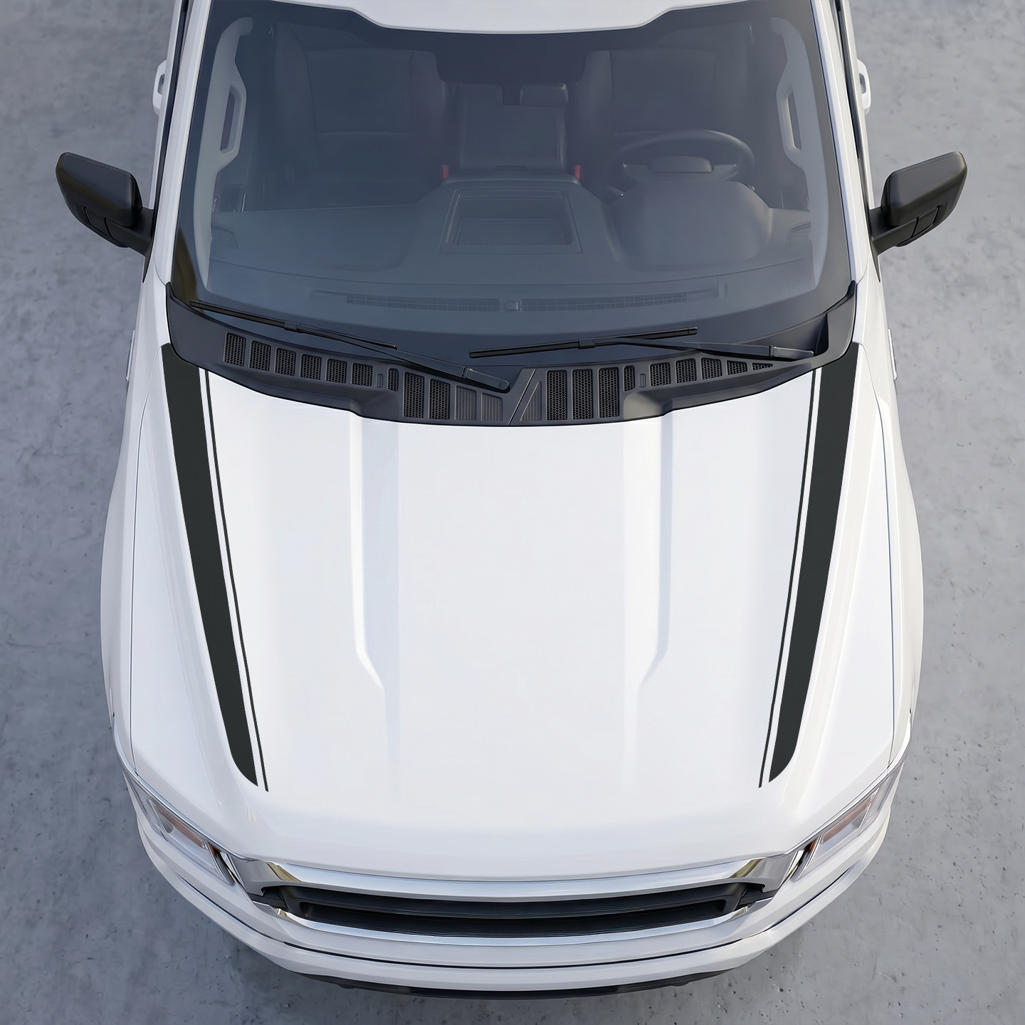 Hood Panel Decal/Sticker - Different Styles Graphic Decals Kit- For Ford F-150 2015-2020 - Premium Vinyl