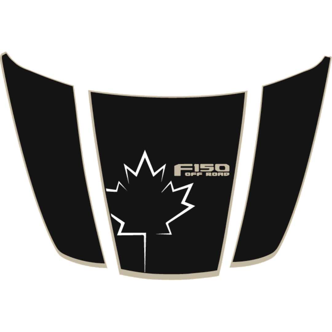 Hood Panel Decal/Sticker - Canada Style 3 Graphic Kit - For Ford F-150 2020-2026 - Premium Vinyl