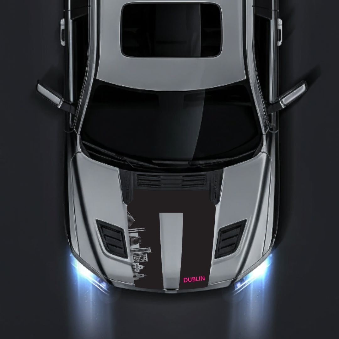 Hood Panel Decal/Sticker - Dublin Skyline - Cut Graphic Kit - For Dodge RAM 1500 2019-2025 - Premium Vinyl
