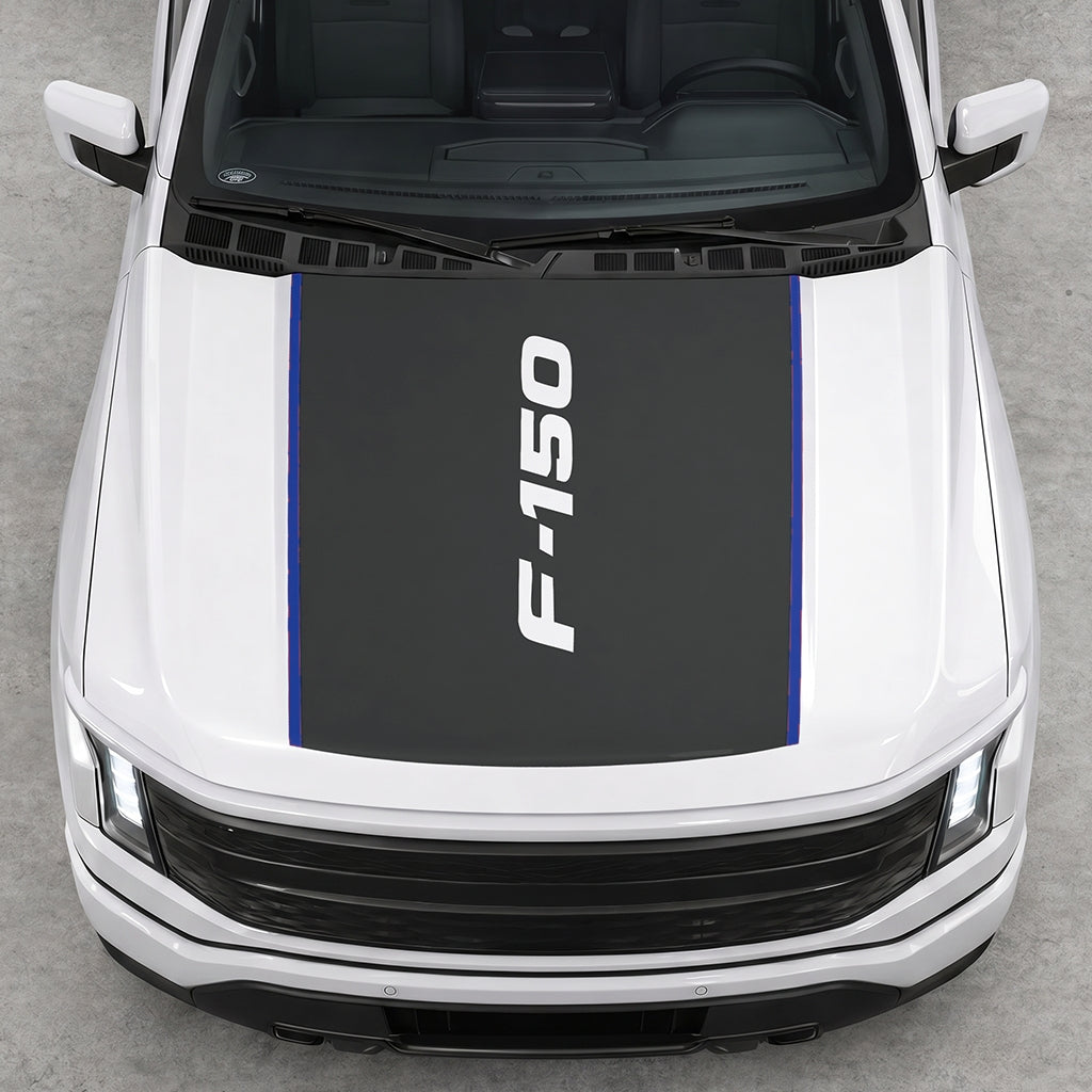Hood Panel Decal/Sticker - Italic Style F150 Graphic Decal Graphic Kit - For Ford F-150 2015-2020 - Premium Vinyl